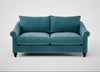 Devon 3 Seater Sofa Smart Luxe Velvet Airforce Blue / Black
