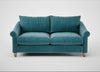 Devon 3 Seater Sofa Smart Luxe Velvet Airforce Blue / Natural