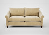 Devon 3 Seater Sofa Smart Luxe Velvet Biscuit / Walnut Stained