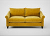 Devon 3 Seater Sofa Smart Luxe Velvet Canary / Black
