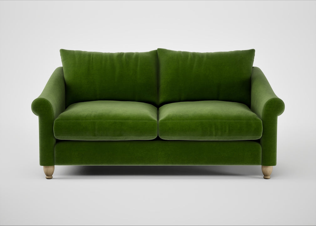 Devon 3 Seater Sofa Smart Luxe Velvet Grass / Natural