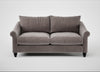 Devon 3 Seater Sofa Smart Luxe Velvet Mushroom / Black