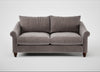 Devon 3 Seater Sofa Smart Luxe Velvet Mushroom / Walnut Stained