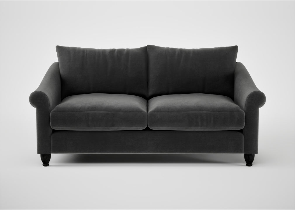 Devon 3 Seater Sofa Smart Luxe Velvet Nickel / Black