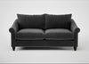 Devon 3 Seater Sofa Smart Luxe Velvet Nickel / Walnut Stained