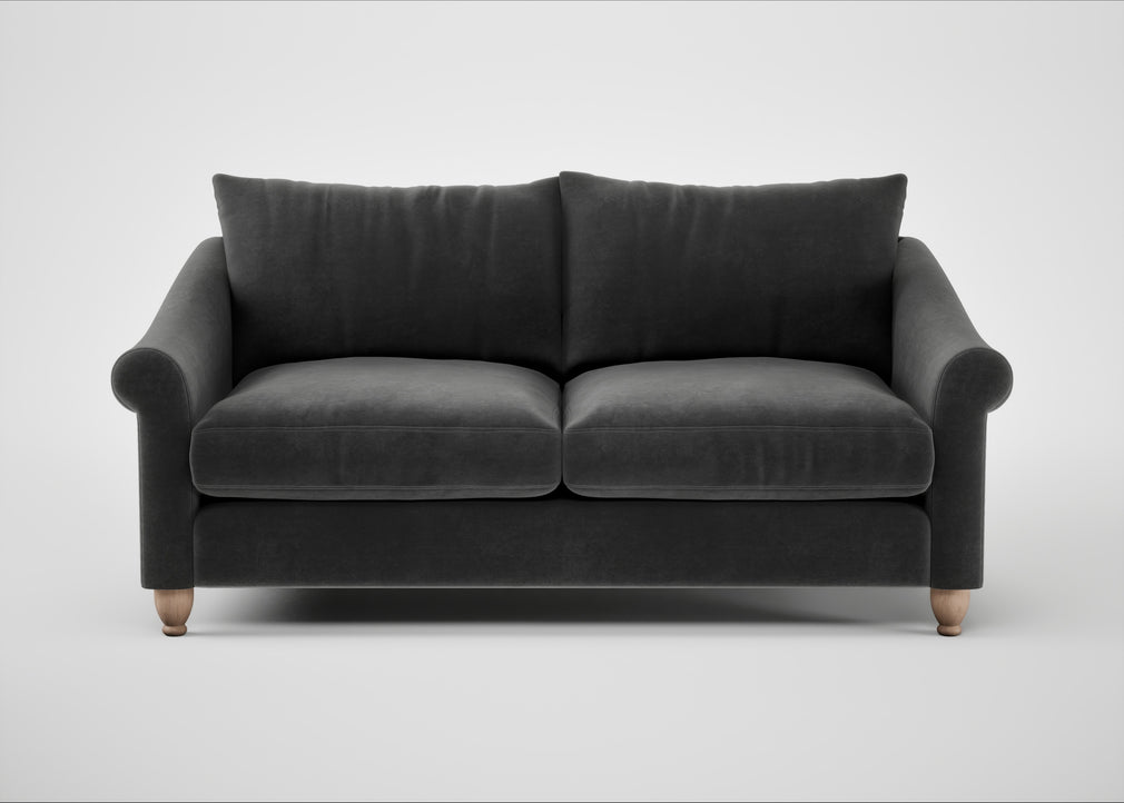 Devon 3 Seater Sofa Smart Luxe Velvet Nickel / Natural