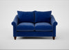 Devon 2 Seater Sofa Smart Luxe Velvet Azure / Walnut Stained