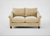 Devon 2 Seater Sofa Smart Luxe Velvet Biscuit / Walnut Stained