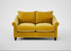 Devon 2 Seater Sofa Smart Luxe Velvet Canary / Walnut Stained
