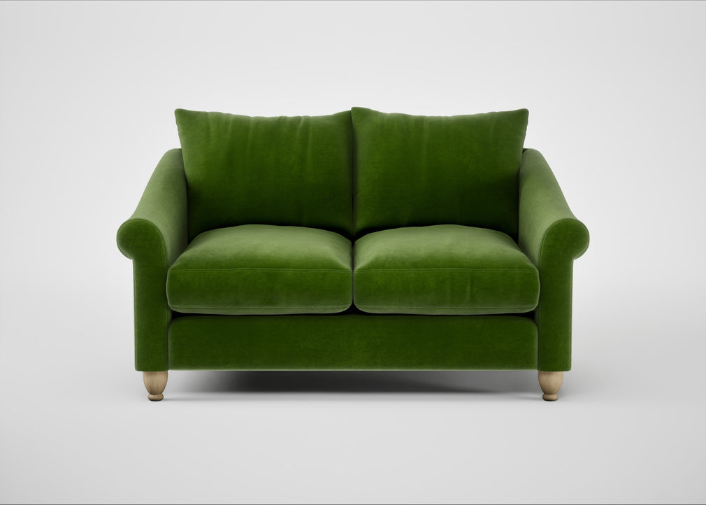 Devon 2 Seater Sofa Smart Luxe Velvet Grass / Natural