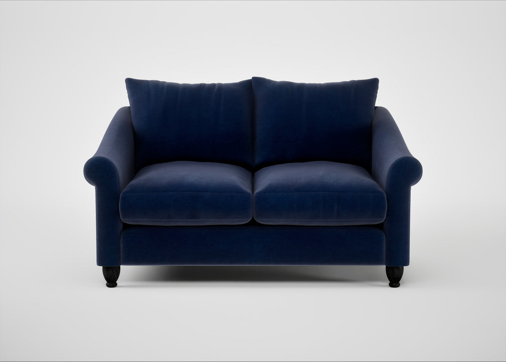 Devon 2 Seater Sofa Smart Luxe Velvet Midnight / Black