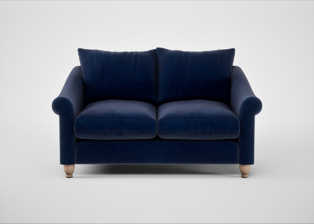 Devon 2 Seater Sofa Smart Luxe Velvet Midnight / Natural