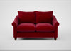 Devon 2 Seater Sofa Smart Luxe Velvet Mulberry / Walnut Stained