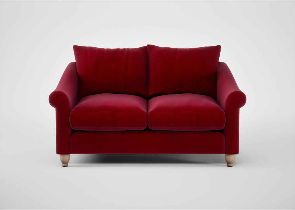Devon 2 Seater Sofa Smart Luxe Velvet Mulberry / Natural