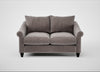 Devon 2 Seater Sofa Smart Luxe Velvet Mushroom / Black