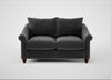Devon 2 Seater Sofa Smart Luxe Velvet Nickel / Walnut Stained