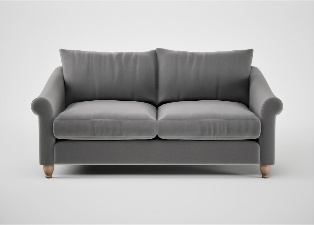 Devon 3 Seater Sofa Smart Velvet Mercury / Natural