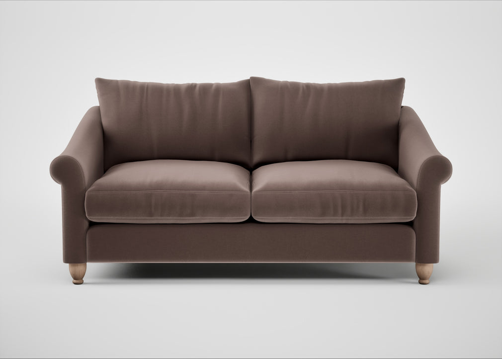 Devon 3 Seater Sofa Smart Velvet Mouse / Natural