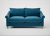 Devon 3 Seater Sofa Smart Velvet Ocean Blue / Natural