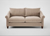 Devon 3 Seater Sofa Smart Velvet Pebble / Walnut Stained