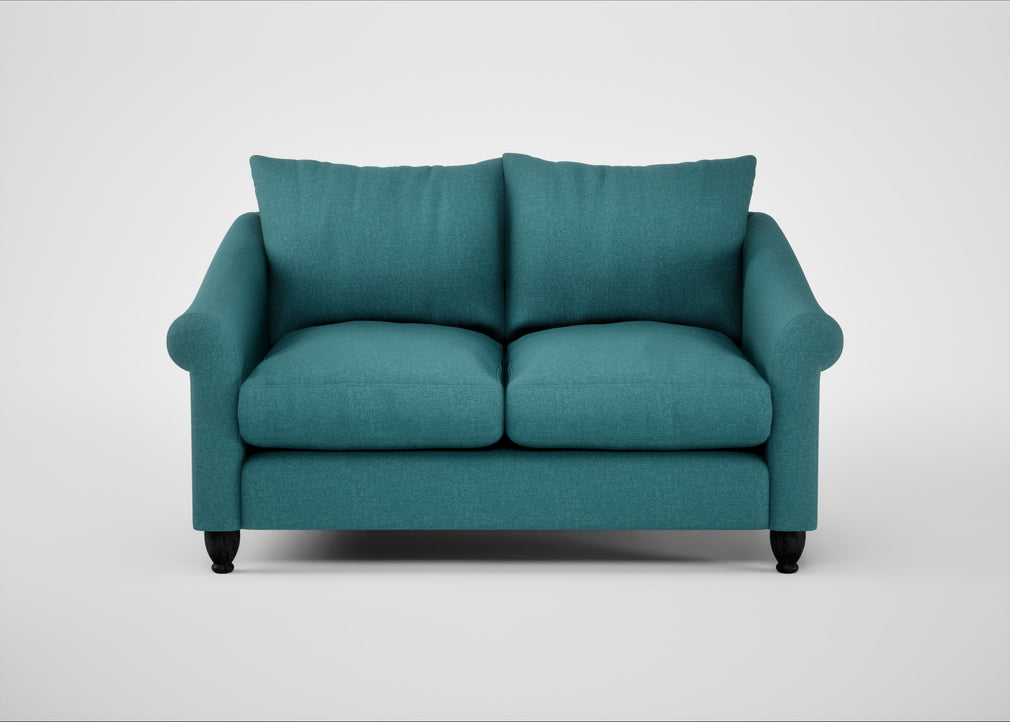 Devon 2 Seater Sofa Brushed Cotton Cadet / Black