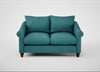 Devon 2 Seater Sofa Brushed Cotton Cadet / Walnut Stained