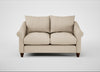 Devon 2 Seater Sofa Brushed Cotton Oat / Walnut Stained