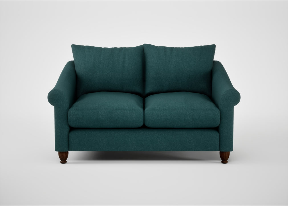 Devon 2 Seater Sofa Brushed Cotton Pine / Walnut Stained