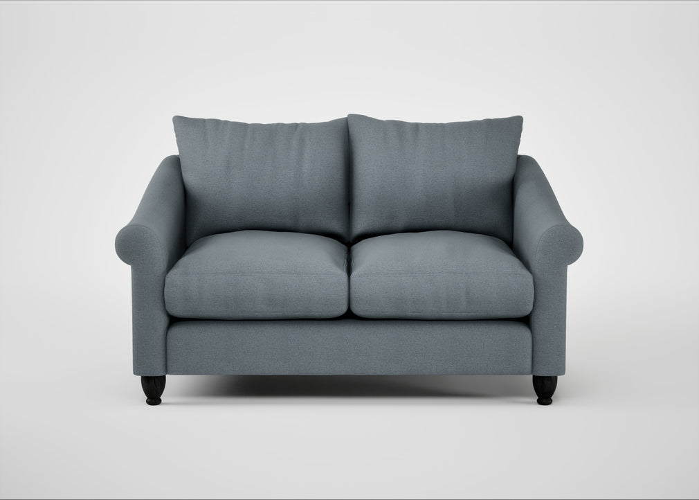 Devon 2 Seater Sofa Capelo Linen-Cotton Mineral / Black