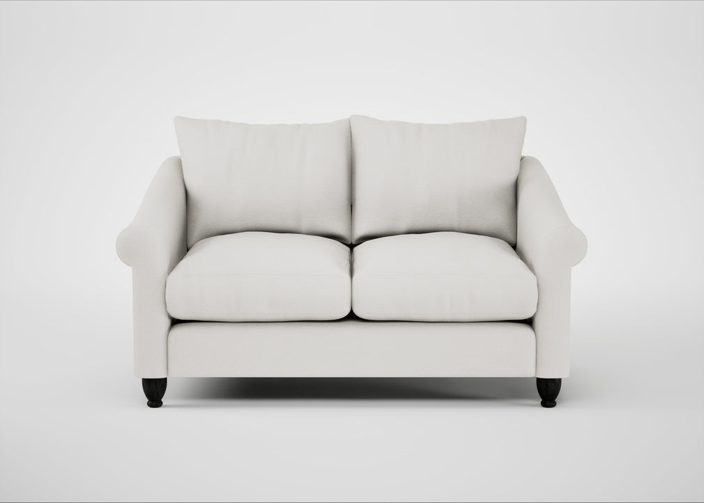 Devon 2 Seater Sofa Capelo Linen-Cotton Sea Salt / Black