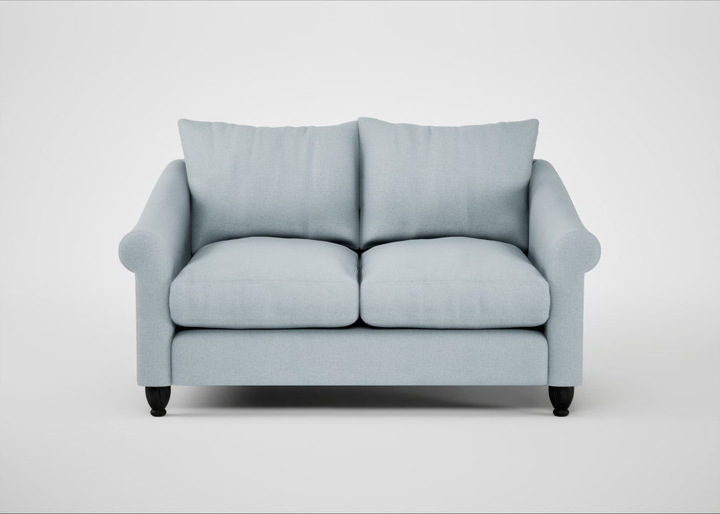 Devon 2 Seater Sofa Capelo Linen-Cotton Sea Shanty / Black
