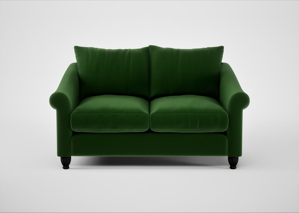 Devon 2 Seater Sofa Smart Velvet Forest / Black