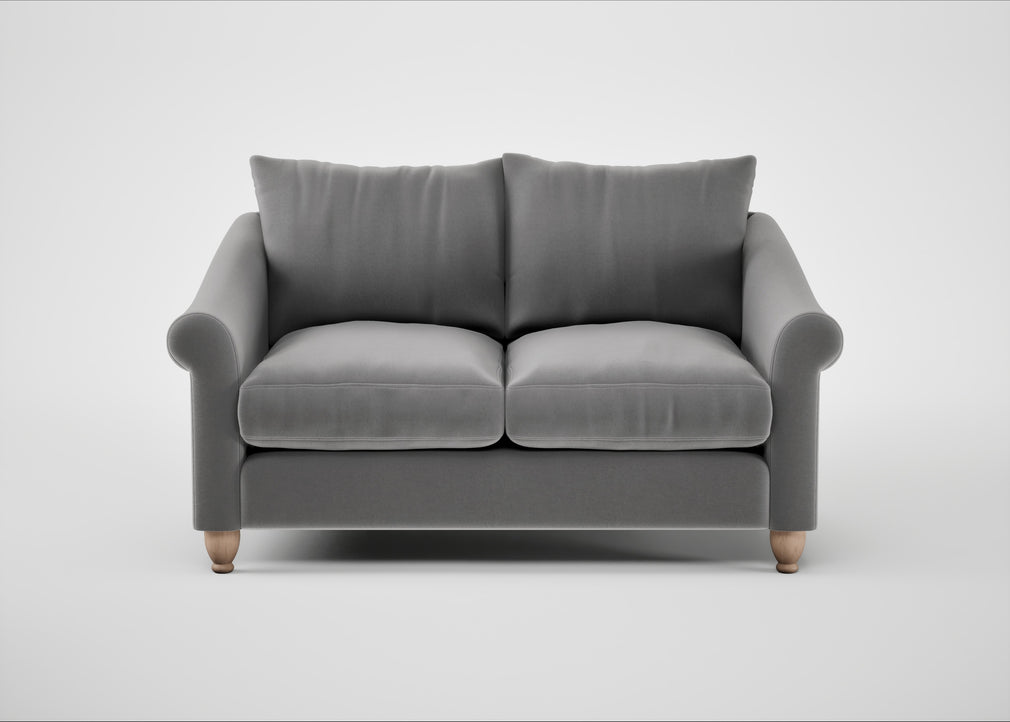 Devon 2 Seater Sofa Smart Velvet Mercury / Natural