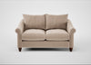 Devon 2 Seater Sofa Smart Velvet Pebble / Walnut Stained