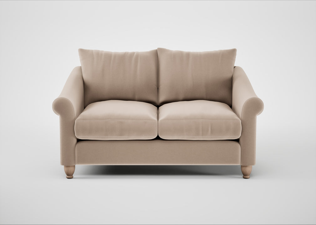 Devon 2 Seater Sofa Smart Velvet Pebble / Natural
