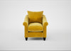 Devon Armchair Smart Luxe Velvet Canary / Black