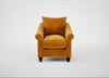 Devon Armchair Smart Luxe Velvet Cognac / Black