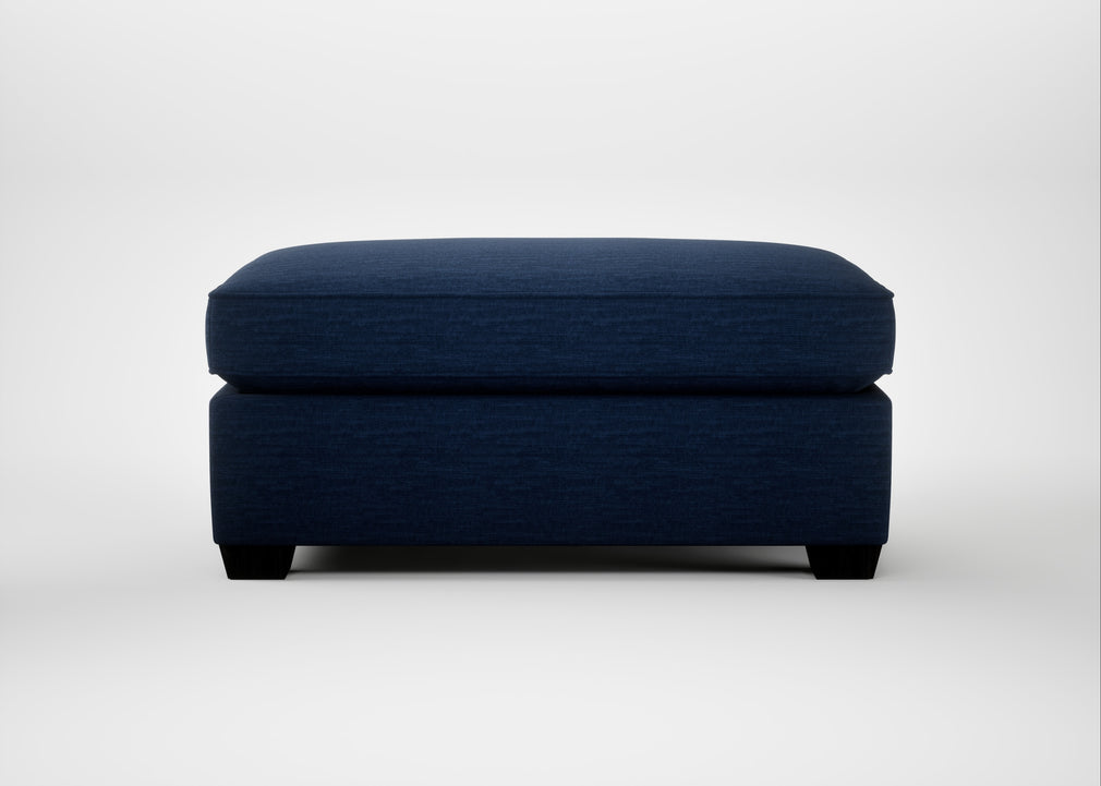 Torino Footstool Broad Weave Lagoon / Black
