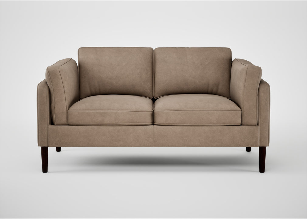 Sonno 2 Seater Sofa Heritage Leather Camel 2015 / Wenge Black