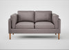 Sonno 2 Seater Sofa Heritage Leather Stone Grey 2060 / Natural