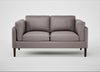 Sonno 2 Seater Sofa Heritage Leather Stone Grey 2060 / Walnut