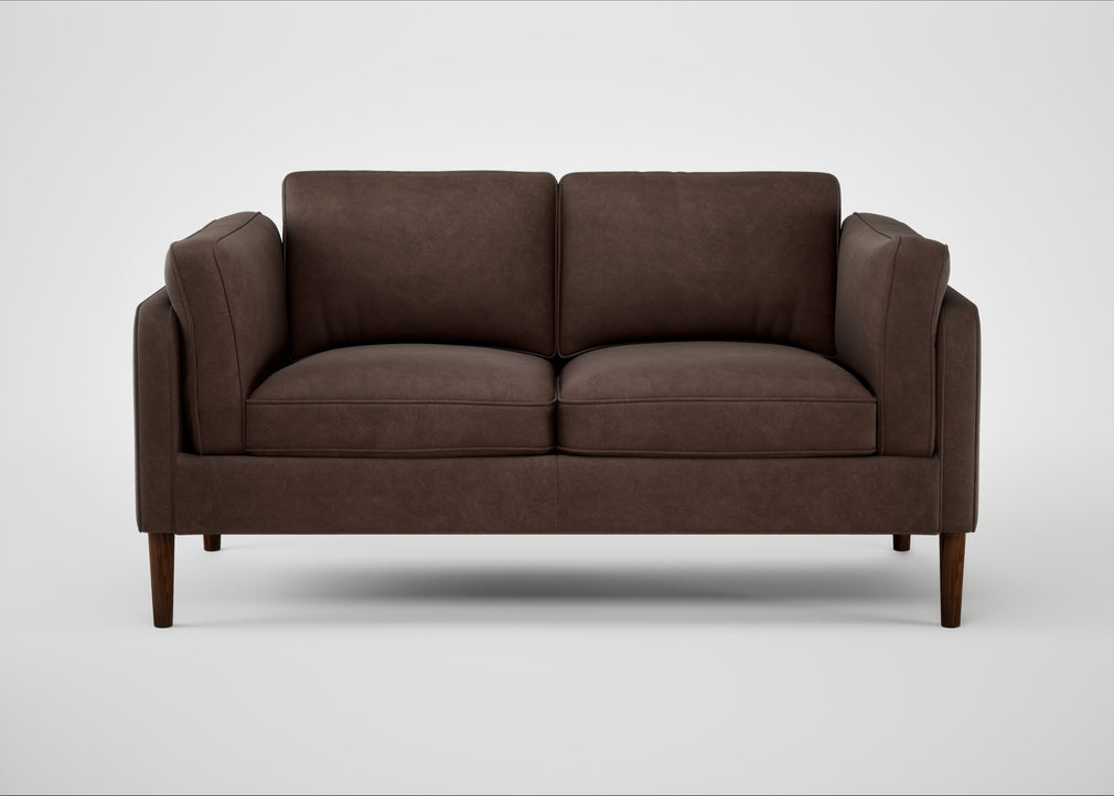 Sonno 2 Seater Sofa Heritage Leather Chestnut 2064 / Walnut