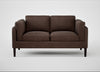 Sonno 2 Seater Sofa Heritage Leather Chestnut 2064 / Wenge Black