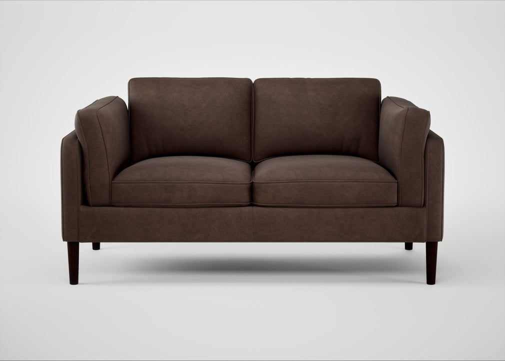Sonno 2 Seater Sofa Heritage Leather Chestnut 2064 / Wenge Black