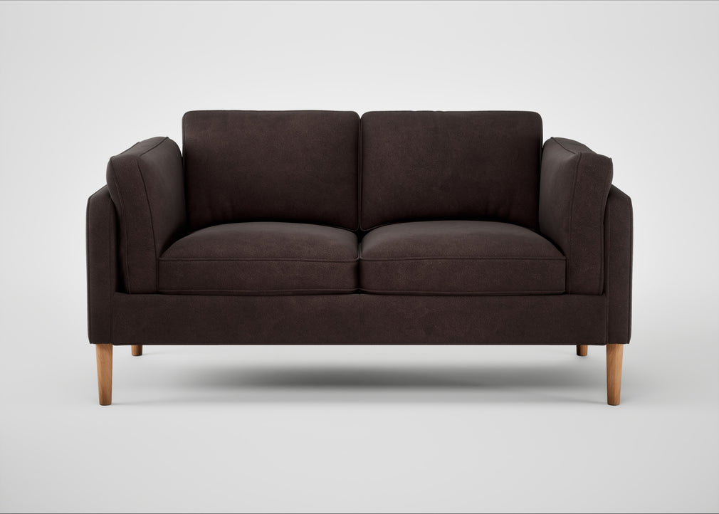 Sonno 2 Seater Sofa Heritage Leather Dark Walnut 2069 / Natural