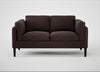 Sonno 2 Seater Sofa Heritage Leather Dark Walnut 2069 / Wenge Black