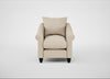 Devon Armchair Brushed Cotton Oat / Black