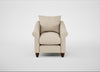 Devon Armchair Brushed Cotton Oat / Walnut Stained