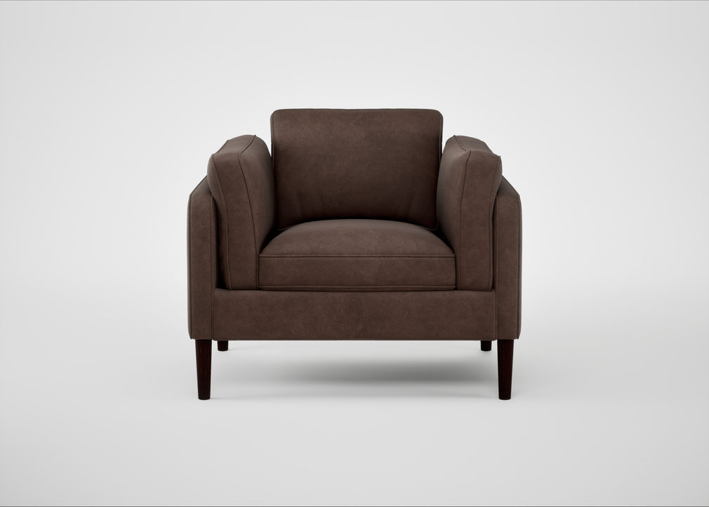 Sonno Armchair Heritage Leather Chestnut 2064 / Wenge Black