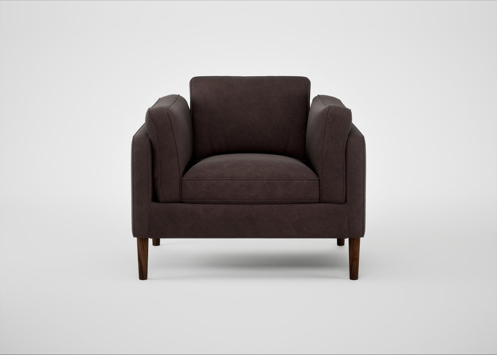 Sonno Armchair Heritage Leather Dark Walnut 2069 / Walnut